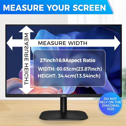 Size 27 inch 2 Pack Hidden Design Magnetic Computer Privacy Screen Filter 27 inch for Frameless Monitor 16:9 Widescreen, Removable Anti Blue Light Privacy Shield, Anti-Glare Protector