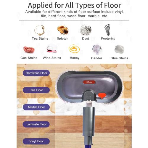 VMAI Electric Mop with Detachable Battery & 300ml Water Tank | Spin Mop with LED Headlight and Sprayer, for Hardwood, Tile, Laminate Floor, <50dB Working Noise