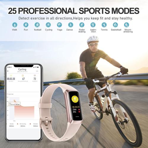 Black Fitness Tracker with 24/7 Heart Rate, Blood Oxygen Blood Pressure Sleep Monitor, Activity Trackers 5 ATM Waterproof,Step Calorie Counter Pedometer Health Smart Watch for Women Men