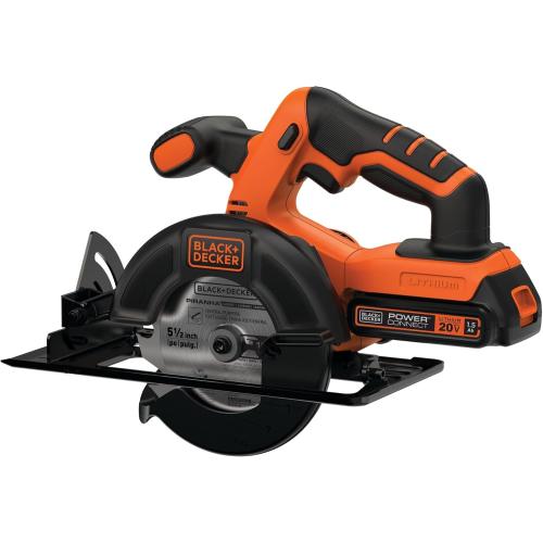 BLACK DECKER 20V MAX POWERCONNECT 5-1/2 in. Cordless Circular Saw with Battery and Charger (BDCCS20C)