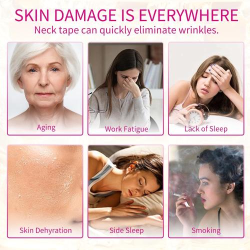 5 PCS Silicone Neck Wrinkle Patches, Reusable Overnight Anti-Wrinkle Patches, Anti Aging Silicone Wrinkle Patches for Skin Firming & Neck（2.5 Months Supply ）