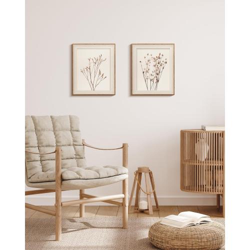 VIYYIEA Framed Wall Art Set Dried Botanical Canvas Prints Wall Decor Bathroom Art Aesthetic Modern Wall Pictures Minimalist Floral Home Decor for Living Room Bedroom Office 10x12 Inch