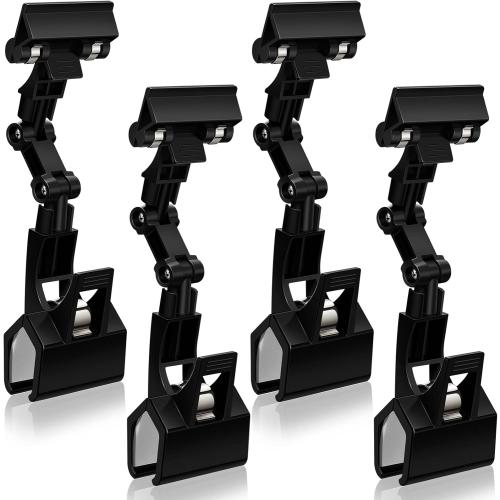 4 Pack Flexible Documents Holder Foldable Copy Paper Holder Clip, Black