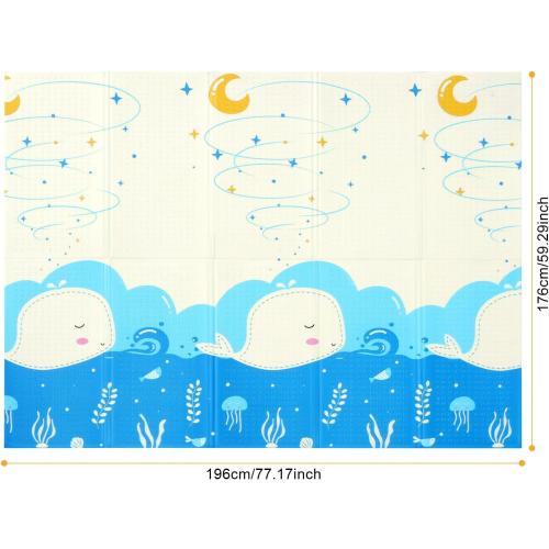 Baby Play Mat, 80x72 Inch Play Mat Perfect for Use Baby Playpen, Extra Large Crawling Mat with Cartoon Animal Pattern, Thick Foam Play Mat Portable Baby Floor Mat for Infant Toddler Giraffe