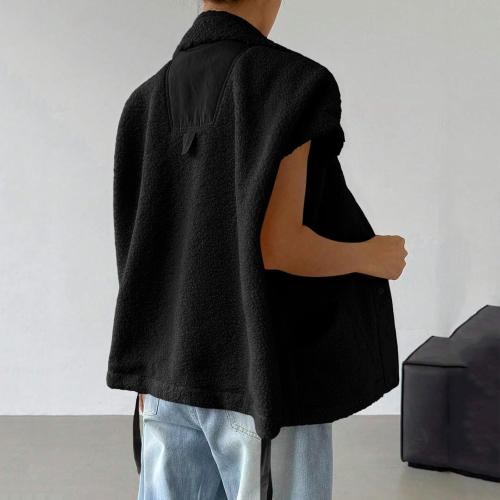 Women's Short Sleeve Vest Jacket Zip Up Stand Collar Lightweight Utility Coat Casual Outdoor Travel Outerwear medium