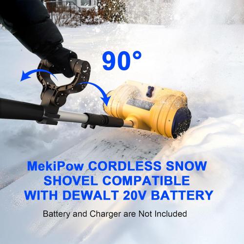 Cordless Snow Shovel Compatible for DeWalt 20V Battery with Brushless Motor, 12'' Cordless Snow Blower, Electric Snow Thrower,6.2 Clear Depth with Front Handle for Deck,Patio