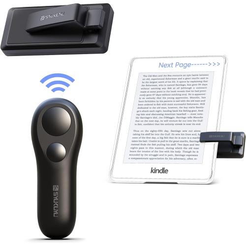 SK SYUKUYU RF Remote Control Page Turner for Kindle Reading Ipad Surface Comics, iPhone Android Tablets Reading Novels Taking Photos(Black)