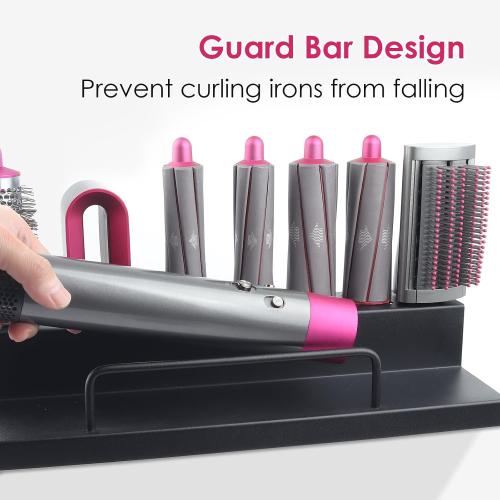 Black DALUOBO Storage Holder for Dyson Airwrap Curling Iron Accessories Wall Mounted Rack Bracket Stand with Adhesive for Home Bathroom Organizer Black
