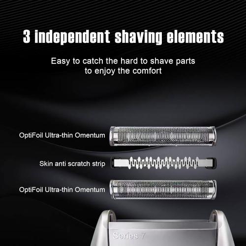 Series 7 Replacement Head for Braun Series 7 Foil Shaver Replacement Heads Compatible with 70s Replacement Compatible with Series 7 Shavers 70s 720,750CC, 760CC,790CC,9565 Foil Shaver