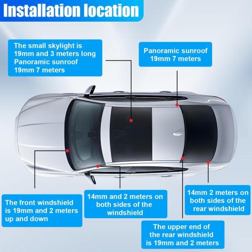 1.7M/5.6Ft Car Windshield Cowl Rubber Seal Strip, Cuttable Auto Front Rear Windshield Seal Strips, Vehicle Weather Stripping Window Door Sealing Molding Trim Strips for SUV Truck (1PC)