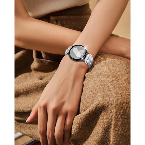 Sparkly Stretchy Nylon Bands for Samsung Galaxy Watch 7 6 5 4 Fe Band Women