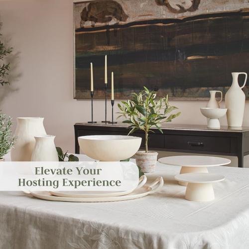 7-Inch CREAM Cake Pedestal Stand, Elegant Creme Aluminum Dessert Stand, Perfect for Wedding Cakes & Birthday Celebrations, Ideal for Parties & Special Events, Home Decor, Kitchen Accents & Serving