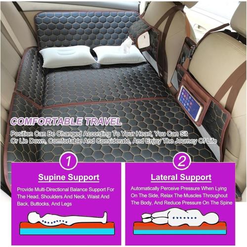 Car Bed Mattress，Car Mattress， Car Rear Sleeping Mat,Back Seat Extender for Sleeping,Travel Car Camping Mattress,Fits in The Back Seat of Most Cars(Orange,C)