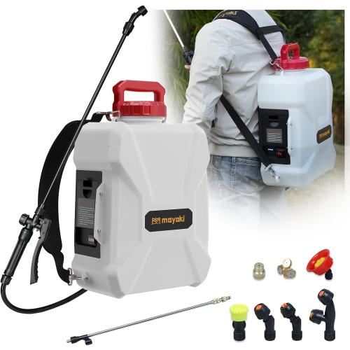 3Gallon Lawn Garden Sprayer Compatible with Milwaukee 18V Battery(Tool Only), Backpack Pump Sprayer, Translucent Water Tank, Adjustable Pressure, for Spraying Plants, Watering, Weeds, Cleaning