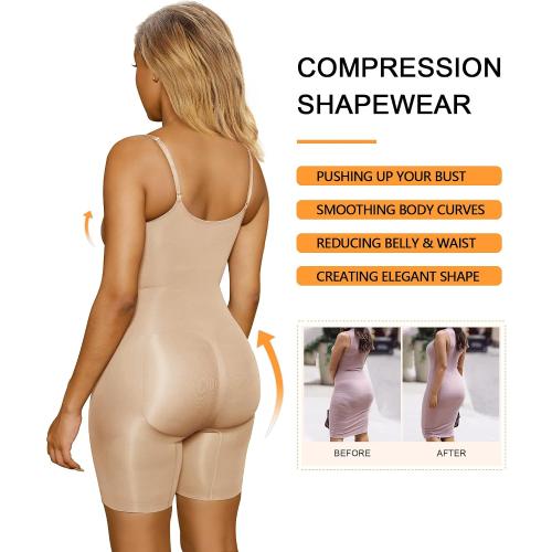Size L..SHAPERX Women's Shapewear Bodysuit Tummy Control Body Shaper Seamless Sculpting Snatched Waist Body Suit