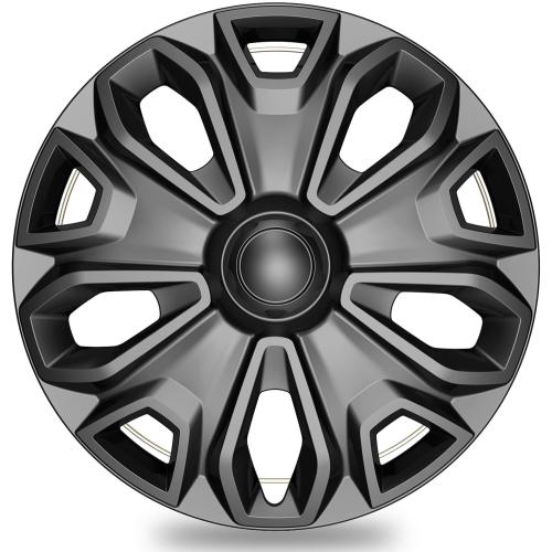 TangMiGe 4-Pack Hubcaps Wheel Covers Compatible with Ford Transit 150/250 / 350, 2015 2016 2017 2018 2019 2020 2021 2022 2023 2024, 16 inch, 5 Y Spok, Standard Leg, Black Color