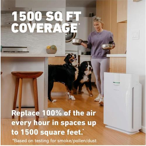 HATHASPACE HSP002 True HEPA Air Purifier | True HEPA Air Purifier for Home - Removes 99.9% of Dust, Smoke, Pet Dander & Odors, Covers Up to 1500 Sq Ft