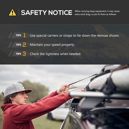 Heavy Duty 300 LBS Universal Roof Rack Cross Bars Compatible with Flush & Raised Side Rails, Adjustable Crossbars Cargo Carrier Rooftop Luggage Cars Vehicles Suvs