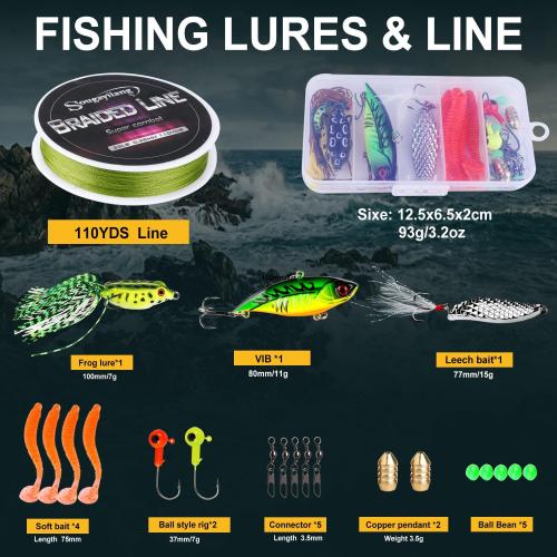 Sougayilang Fishing Rod Reel Combo with Telescopic Fishing Pole Spinning Reel  for Travel Saltwater Freshwater Fishing ‼️MISSING carrier bag‼️