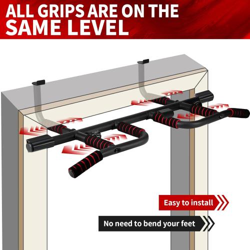 IRON AGE Pull Up Bar for Doorway : 2025 New Pullup Bar - Industrial Grade Steel, Hang & Go Training, Multi-Grip Horizontal Array