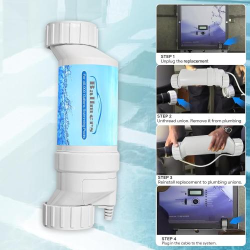 T-CELL-15-SWP Salt ChIorination Cell Replacement for Hayward, T15 Salt Cell for In-Ground Swimming Pools up to 40,000 Gallons Replace for W3T-C-E-LL-15 T-15 Salt Cell Replacement