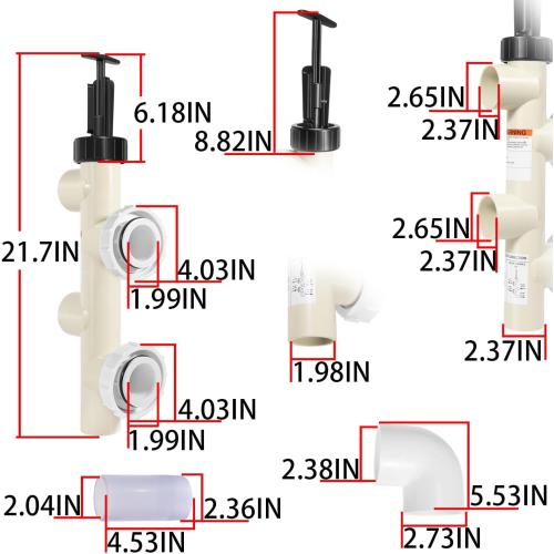 Premium 263064 PVC Push Pull Valve – 2 Inch Slip Fit, 7.5 Center – Compatible with FNS Plus & Quad Filters (FNSP24/36/48,60, QUAD60/80/100), Triton II Sand Filters – Leak-Proof, High-Flow Replacement