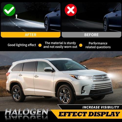 Jecoupoon 811500E250 811100E250 Halogen Headlight w/o Bulbs Compatible with 2014-2016 Highlander LE Plus/LE/Limited/XLE Driver & Passenger Side