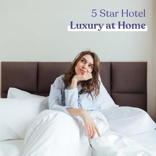 FluffCo Zen Fluff Pillows - Down Alternative - Standard/Queen Bed Pillow for Sleeping Made in USA - Luxury Hotel-Quality Pillow - 100% Cotton, 300 Thread Count (Soft Queen Size 1 Pack)