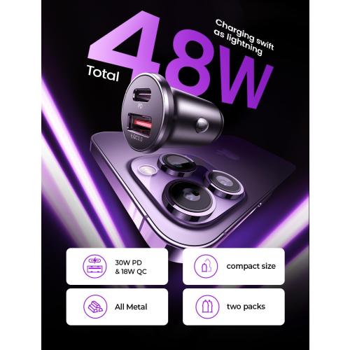 LISEN 54W Car Phone Charger USB C, Cigarette Lighter Adapter, Car Accessories for iPhone, USB C Car Charger Adapter USBC Type C 12v, Fit for iPhone 16, 15, 14, 13 Samsung Google iPad Android, Blue