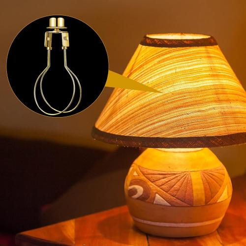 Honoson Bulb Lamp Shade Light Bulb Clip Adapter Includes Finial and Lampshade Levellers for Replacement