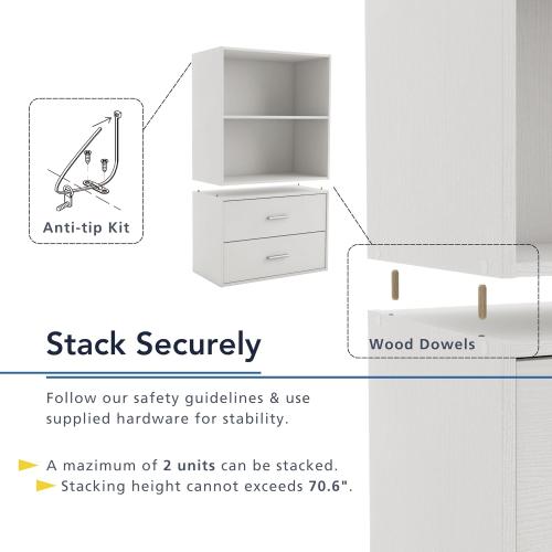 Homes: Inside   Out Apexa 4-Cube Storage Organizer Shelves, Stackable Wood Bookcase Fits Cubby Bins for Organization, Dorm Teen Room Decor & Home Office, White