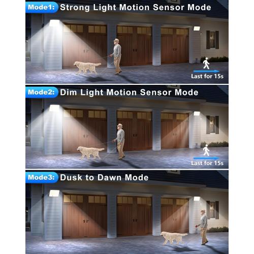 Solar Lights for Outside, 172LED 3Modes Split Motion Sensor Outdoor Lights with Remote Control, Solar Lights Outdoor Waterproof IP65, Outdoor Solar Lights for Yard,Patio,Garden,Garage, 2 Pack