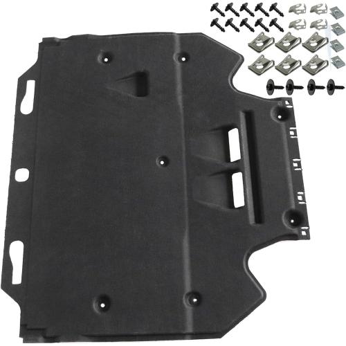 GXARTS Engine Splash Guard and Mounting Elements 4G0863822C 4G0863822J Compatible with Audi A6 A7 S6 S7 Quattro RS7 2011 2012 2013 2014 2015 2016 2017 2018 Under Car Shield Cover