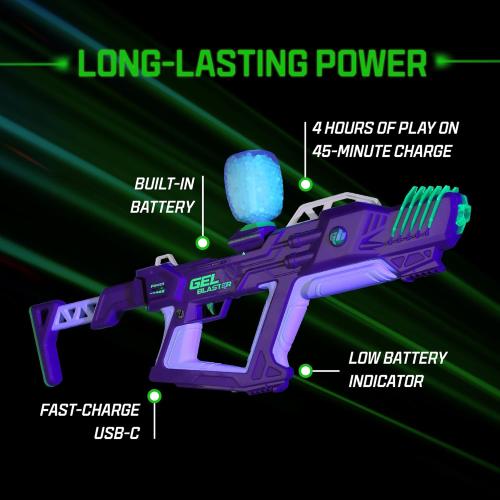 Gel Blaster Starfire XL - Glow-in-The-Dark Supersized Toy Gel Blasters with Water Based Beads - Semi, Full-Auto, Triple Burst Modes & Adjustable FPS - Outdoor Games & Toys - Ages 14  may have missing accessories