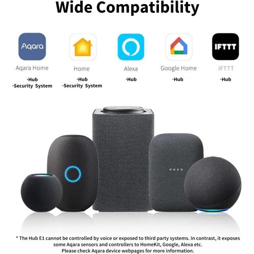 Aqara Smart Hub E1 for Home Automation, 2.4 GHz Wi-Fi Required, Features Aqara Zigbee (Not Third-Party), Powered by USB-A, Small Size, Supports HomeKit, Alexa, Google Assistant, IFTTT