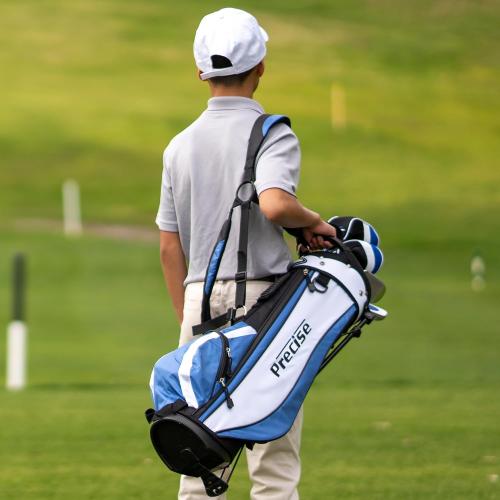 X7 Kids Golf Clubs Set – Boys’ & Girls’ Junior Golf Set with Lightweight Graphite Shafts, Hybrid, Putter & Stand Bag