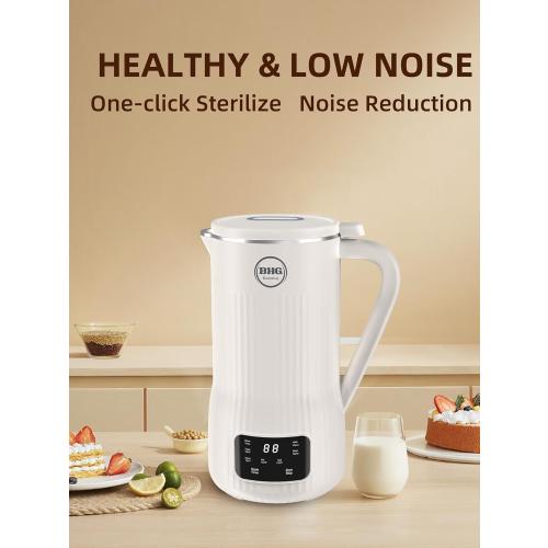 Nut Milk Maker Machine 20oz – Upgraded 10-Blade Almond, Soy & Oat Milk Maker, Plant-Based Dairy-Free Beverage Maker with Auto-Clean, Timer, Keep Warm, Boil & Cold Drink Functions – White