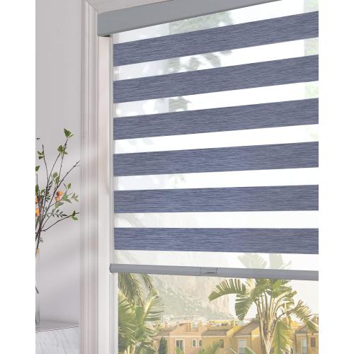 Size 36x64 Color Grey Persilux Blackout Zebra Blinds for Windows (36 W x 64 H, Dark Grey) Cordless Zebra Shades for Indoor Windows, Sheer Shades Thermal Insulated Blinds with Upgraded Cassette, Window Shades for Home