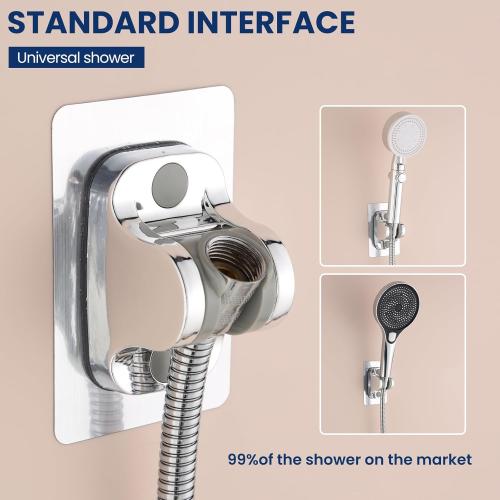 Hand held Shower Head Holder-Relocatable Handheld Showerhead Holder, Suitable for Installation On Smooth Surfaces