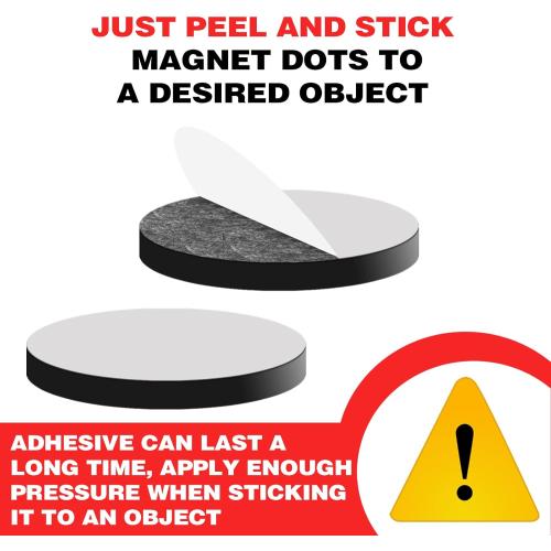 Set of 50 Size Size 25mm Round Small Magnet Dots with Adhesive Backing for Crafts DIY School Office Home Flexible Circle Magnetic Dot with Self Adhesive Alternative to Magnets Tape Sheet 50 PCS 25mm (Diameter 1.0”X 0.08”)