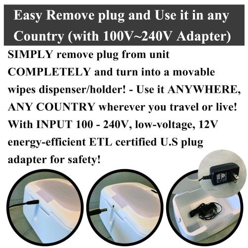 Baby Wet Wipe Warmer, Dispenser, Holder and Case - Easy Press On/Off Switch, Only Available at Amazon