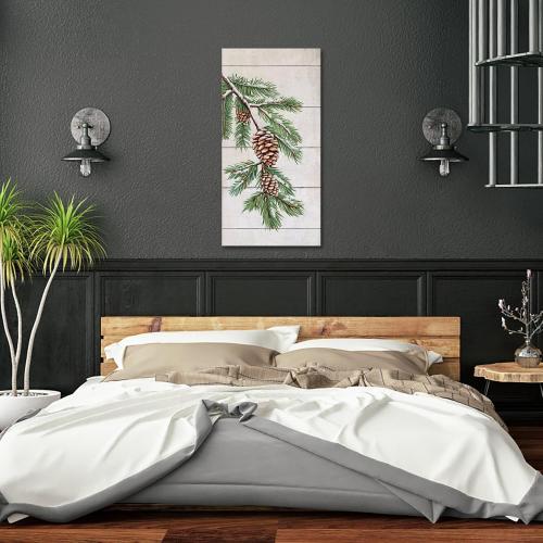 Size 20x40 iKNOW FOTO Pine Cones and Seeds on Canvas Prints Vertical 20x40in Botanical Wall Art Winter Pine Cones Framed Wall Art for Holiday Decor Ready to Hang Home Decoration