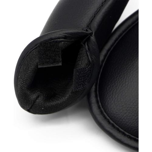 12pcs Golf Iron Head Covers - Thick Synthetic Leather Golf Club Headcover Set Fit All Brands by KUWAN (Black)