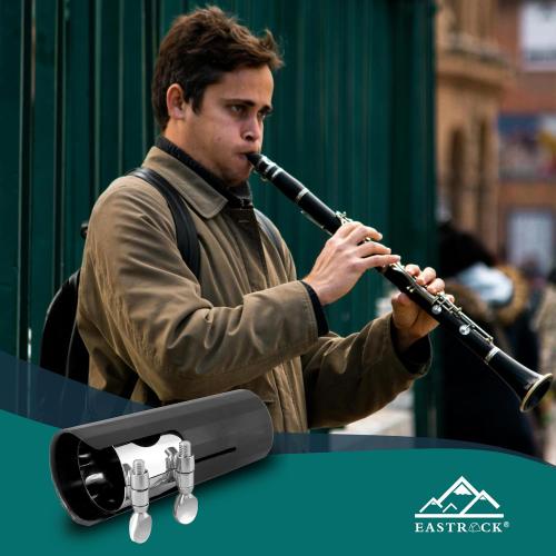 EASTROCK Silver Clarinet Ligature and Plastic Cap SET Instrument Accessories