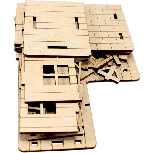 StonKraft Wooden 3D Puzzle Beach House - Home Decor, Construction Toy, Modeling Kit, School Project - Easy to Assemble