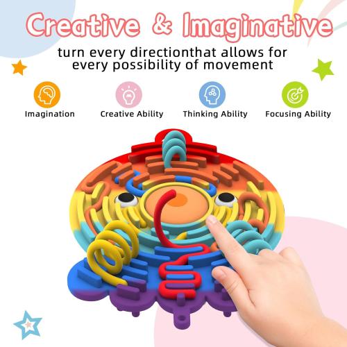 Silicone Sensory Activity Board,Double-Sided Busy Board for Fine Motor Skill,Fidget Toy for Calming, Stress, Anxiety, ADHD, Autism, Silent, No Mess, Kids 3  & Adults(Octopus,Colorful)