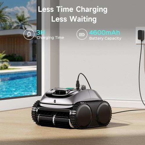 WYBOT C1 Cordless Robotic Pool Vacuum for Inground Pools, Professional | 4-in-1 Robotic Pool Cleaner for Above Ground Pool, 160 Mins Runtime, APP Countrol, Smart Navigation with Powerful Suction