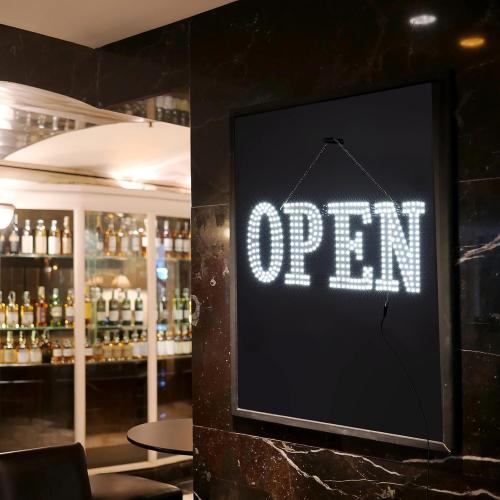 40x14 Extra Jumbo LED Open Signs for Business, Unique Design Super Bright Open Sign with Chain, High Visibility Open Sign for Stores Bar Hotel Retail Shops Window Salon Office