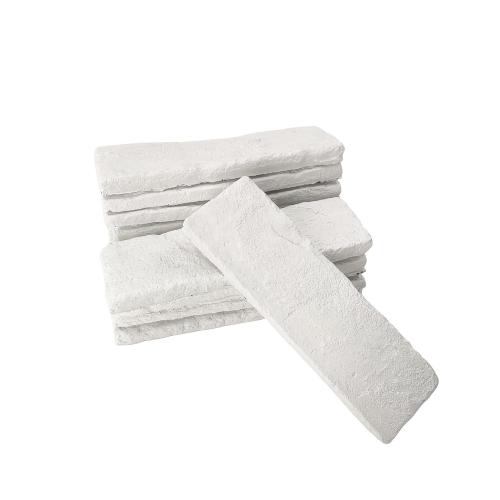 40 Pcs White Thin Brick Veneers, 2.4 x 7.9 Wall Brick, 3D Faux Brick for Kitchen Backsplash, Fireplace, Living Room, Interior and Exterior Wall Decoration (7 sq.ft) (White)