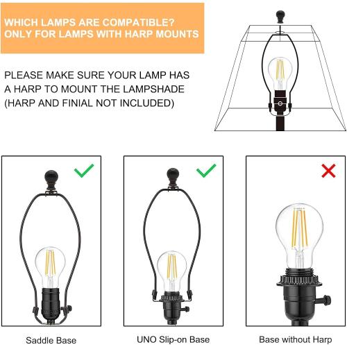 White Lamp Shades Set of 2, 8''x8''Top, 13''x13''Bottom 10'' Height, Square Lampshades Replacement Lamp Shades Natural Linen Hand Crafted for Table Lamps Floor Lamps Pendent Light, Assembly Required